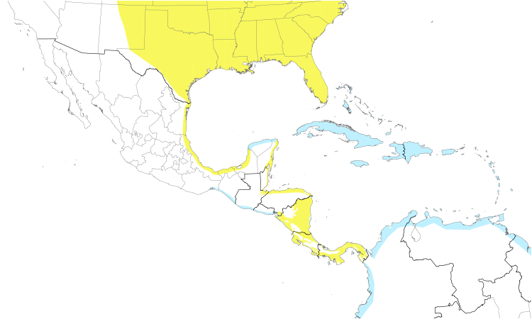 Range Map (Central): Semipalmated Sandpiper