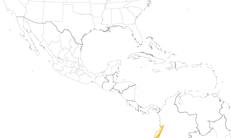 Range Map (Central): Purple-throated Woodstar