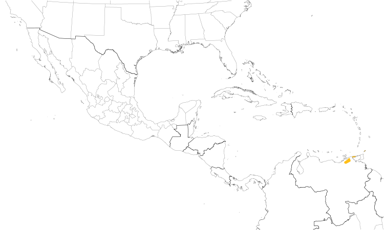 Range Map (Central): White-tailed Sabrewing