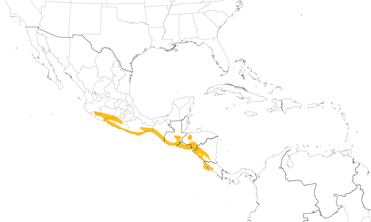 Range Map (Central): Rufous-naped Wren