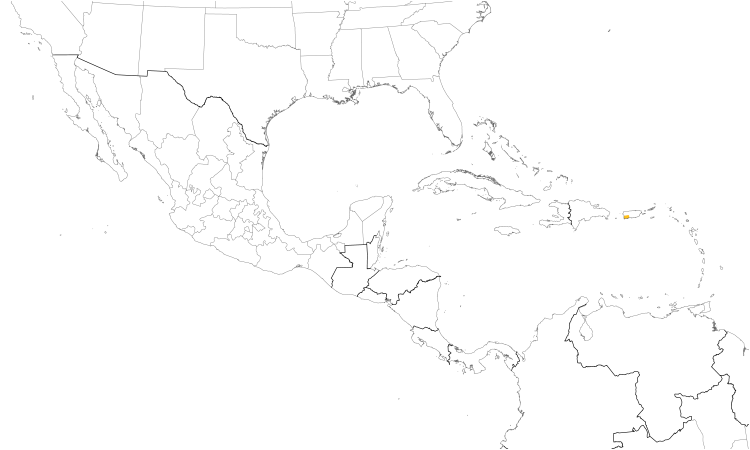 Range Map (Central): Puerto Rican Nightjar