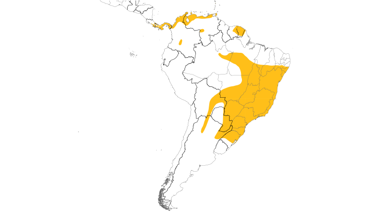Range Map (South): Rufous Nightjar