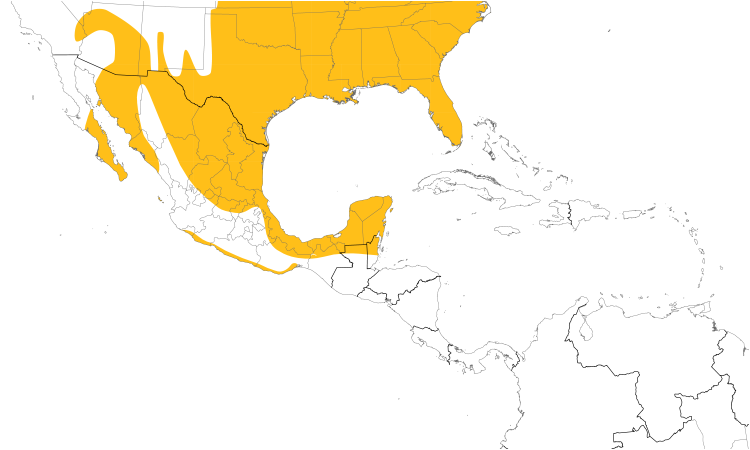 Range Map (Central): Northern Cardinal