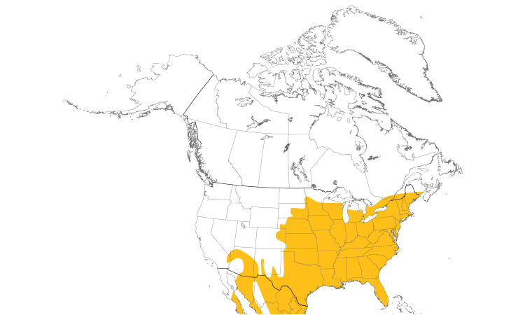 Range Map (North): Northern Cardinal