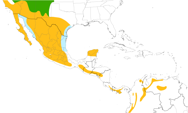 Range Map (Central): Lesser Goldfinch