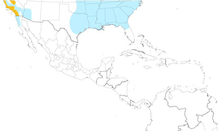 Range Map (Central): Purple Finch