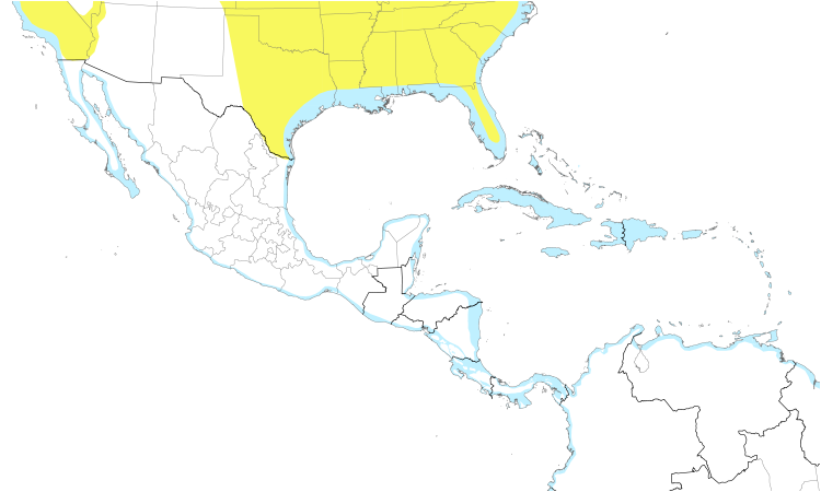 Range Map (Central): Semipalmated Plover