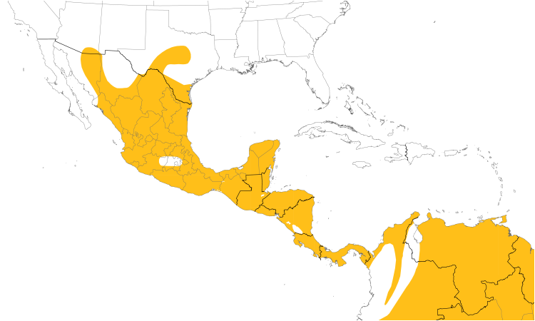 Range Map (Central): Green Kingfisher