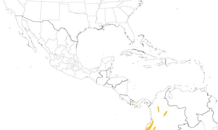 Range Map (Central): Yellow-throated Chlorospingus