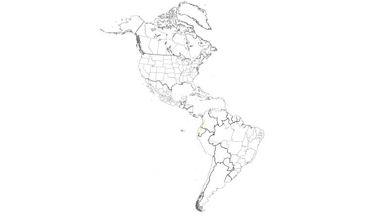Range Map (Americas): Glistening-green Tanager