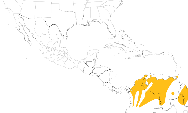 Range Map (Central): Ruby-topaz Hummingbird