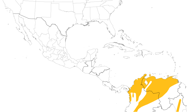Range Map (Central): Spot-breasted Woodpecker