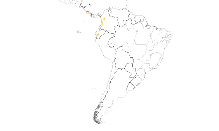 Range Map (South): Red-faced Spinetail