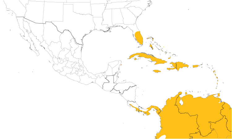 Range Map (Central): Smooth-billed Ani