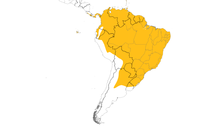 Range Map (South): Smooth-billed Ani
