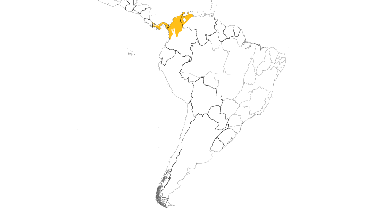Range Map (South): Black-chested Jay