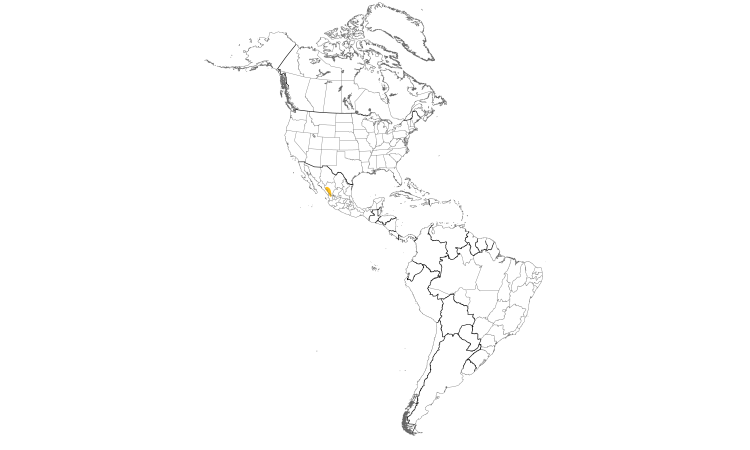 Range Map (Americas): Tufted Jay
