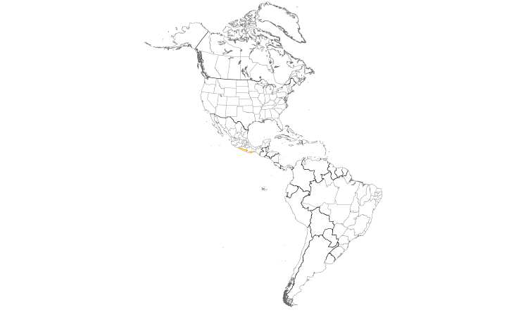 Range Map (Americas): White-throated Jay