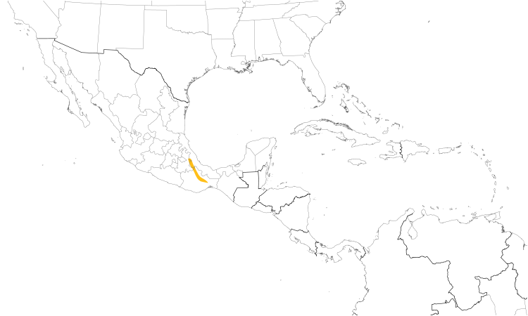 Range Map (Central): Dwarf Jay