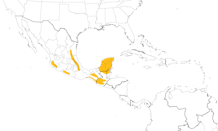 Range Map (Central): Singing Quail