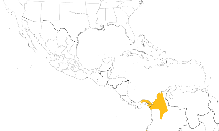 Range Map (Central): Violet-bellied Hummingbird
