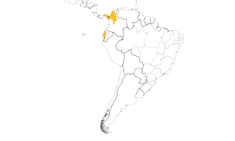 Range Map (South): Violet-bellied Hummingbird