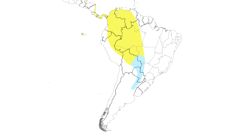 Range Map (South): Bobolink