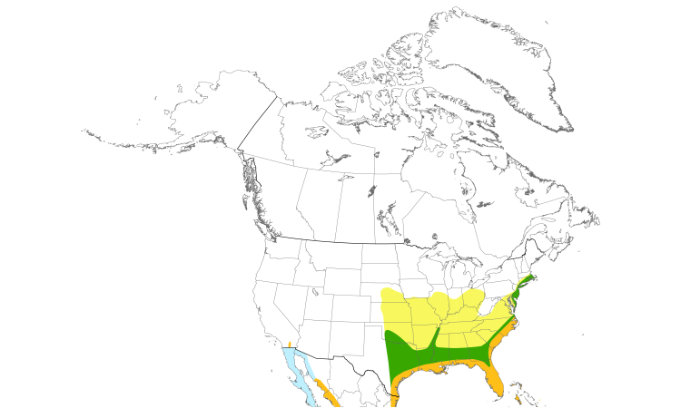 Range Map (North): Little Blue Heron