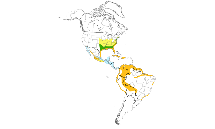 Range Map (Americas): Little Blue Heron