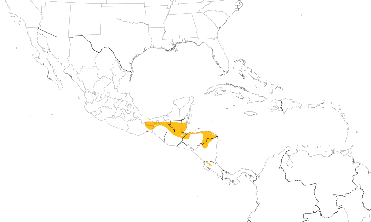 Range Map (Central): Keel-billed Motmot