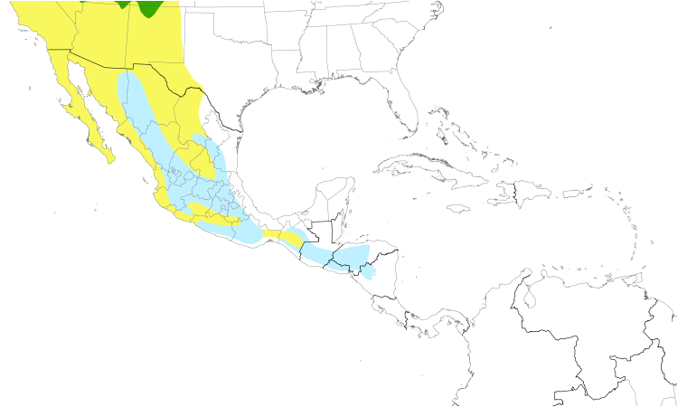 Range Map (Central): Hammond's Flycatcher