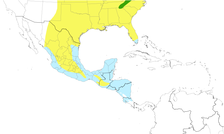 Range Map (Central): Least Flycatcher