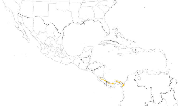 Range Map (Central): Tawny-capped Euphonia
