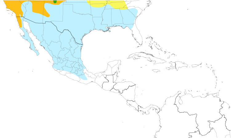 Range Map (Central): Brewer's Blackbird