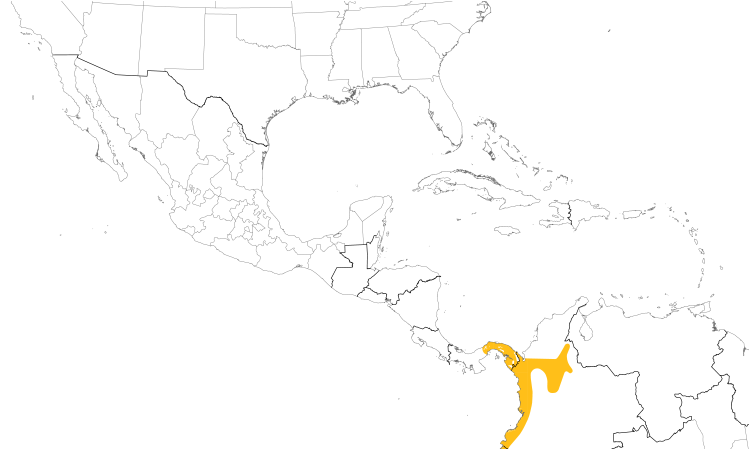 Range Map (Central): Fulvous-vented Euphonia