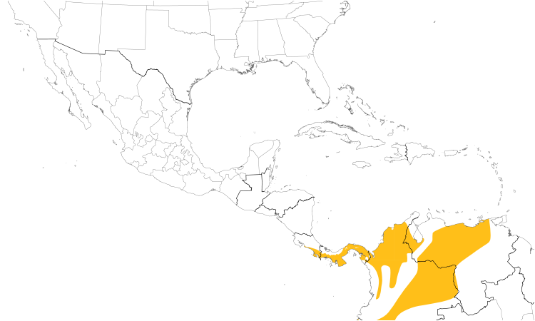 Range Map (Central): Thick-billed Euphonia