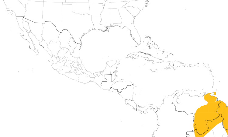 Range Map (Central): Violaceous Euphonia