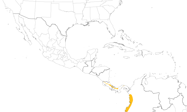 Range Map (Central): Black-headed Antthrush