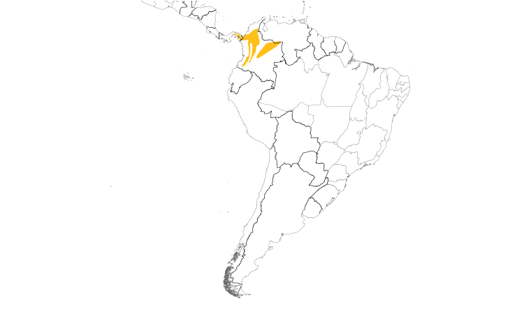 Range Map (South): Spectacled Parrotlet