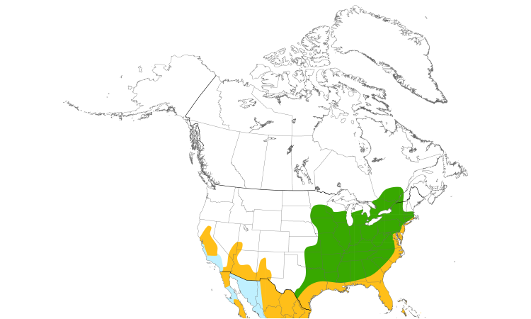 Range Map (North): Common Gallinule