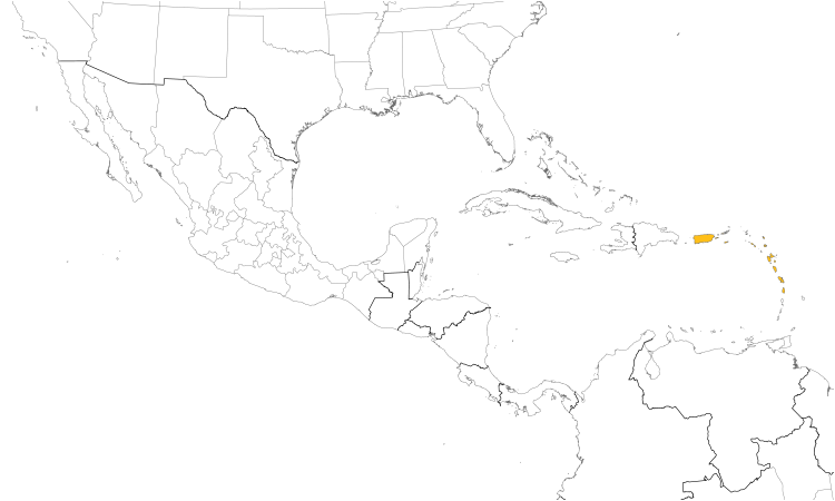 Range Map (Central): Bridled Quail-Dove
