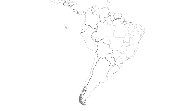 Range Map (South): Gray-naped Antpitta
