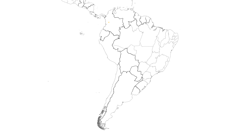 Range Map (South): Brown-banded Antpitta
