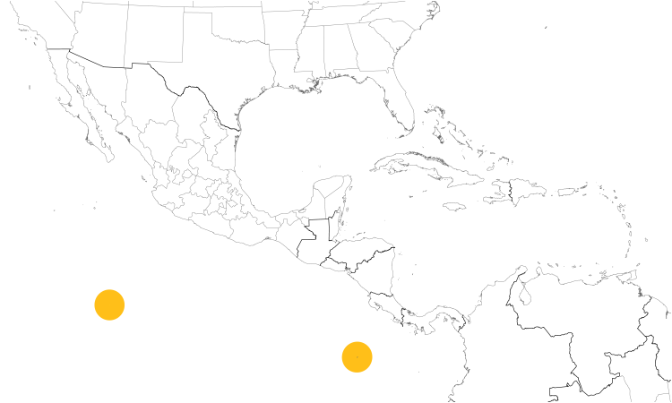 Range Map (Central): White Tern