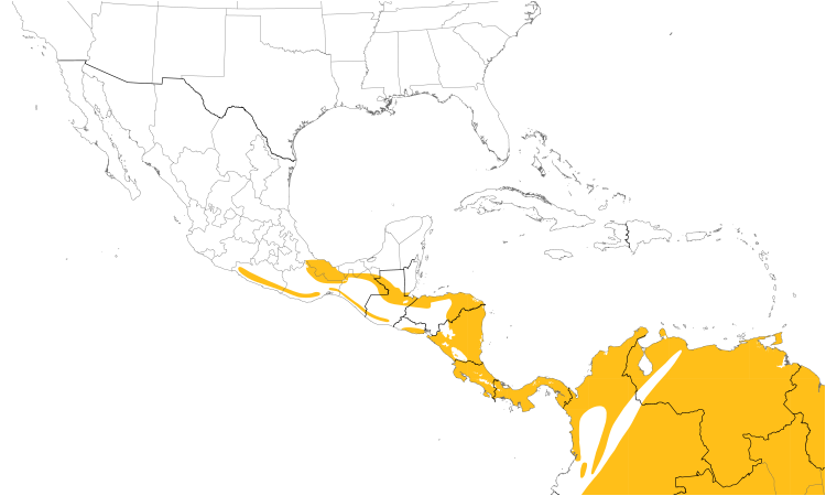 Range Map (Central): Long-billed Starthroat