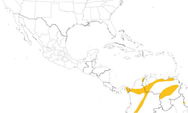 Range Map (Central): Rufous-winged Antwren
