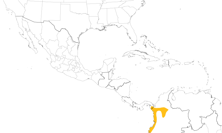 Range Map (Central): Scarlet-browed Tanager