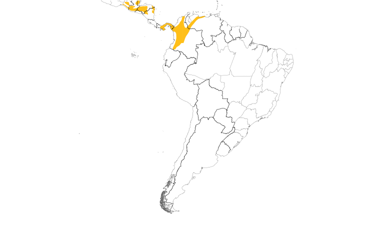 Range Map (South): Yellow-backed Oriole
