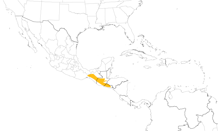 Range Map (Central): Bar-winged Oriole