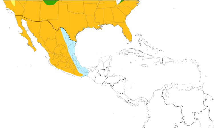 Range Map (Central): Loggerhead Shrike